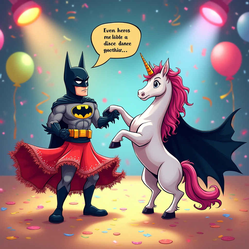 Batman, unicorn, salsa dancing, and Birthday Card