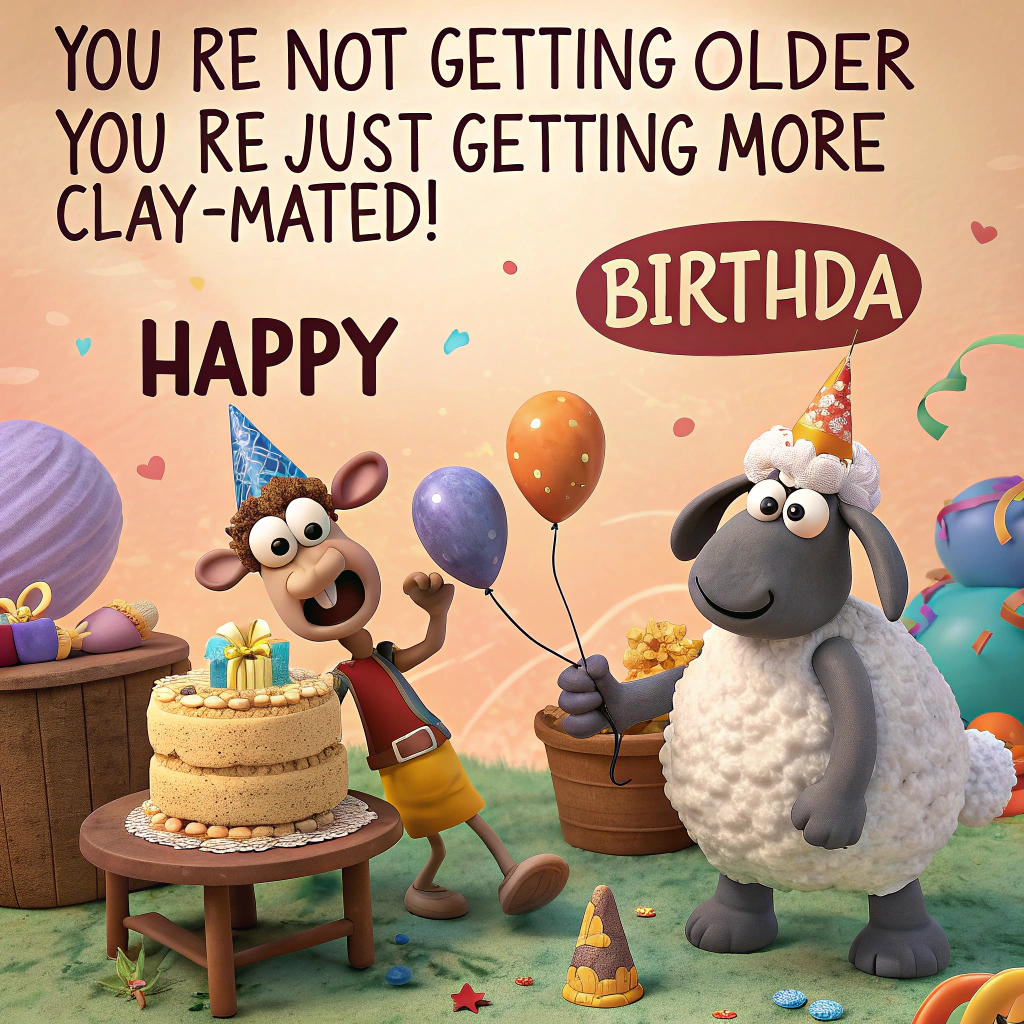 Aardman Birthday Card