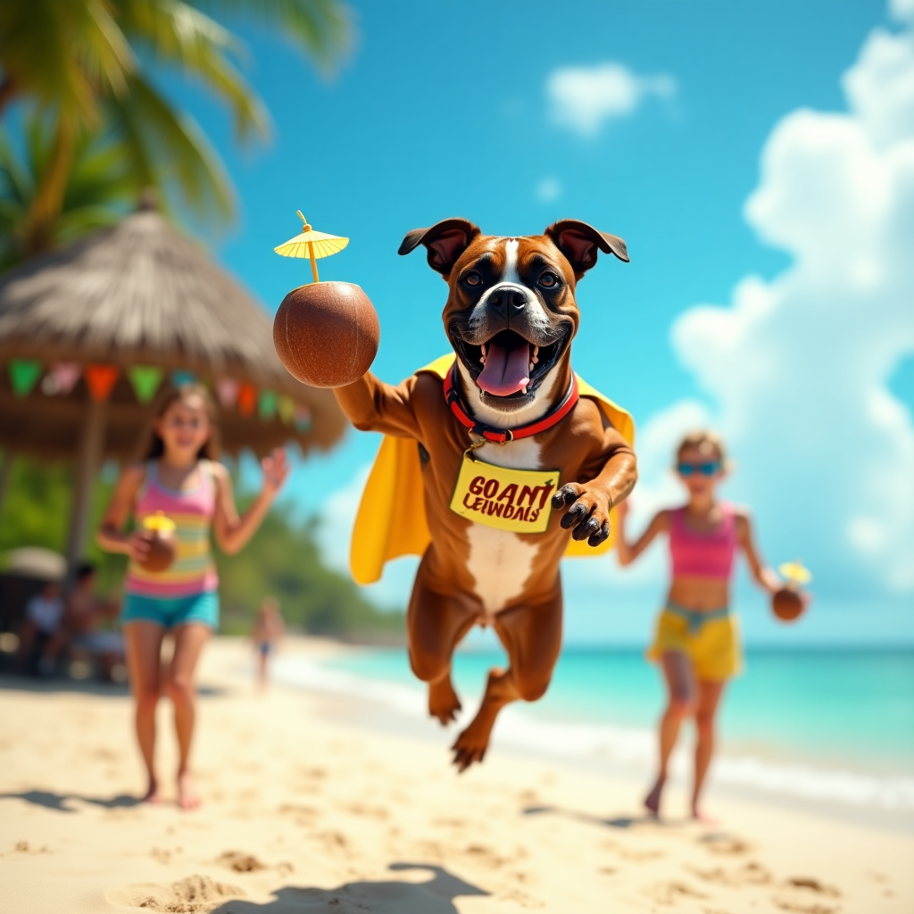 Ethan, David, Jamacia , Olivia, Cammilla, Boxer dog, and Flying dog Congratulations Card