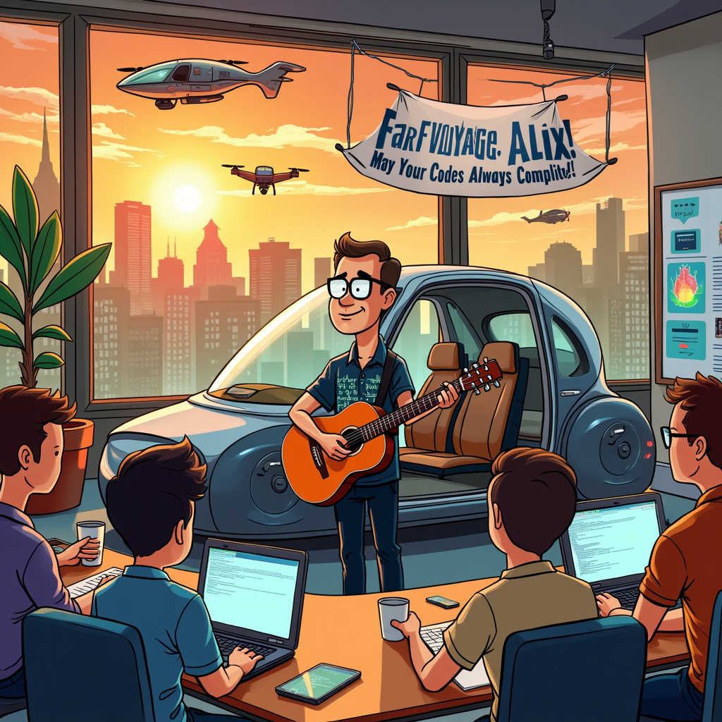 Software Architect,  Air Taxi, Guitar, and Teamplay Farewell Card