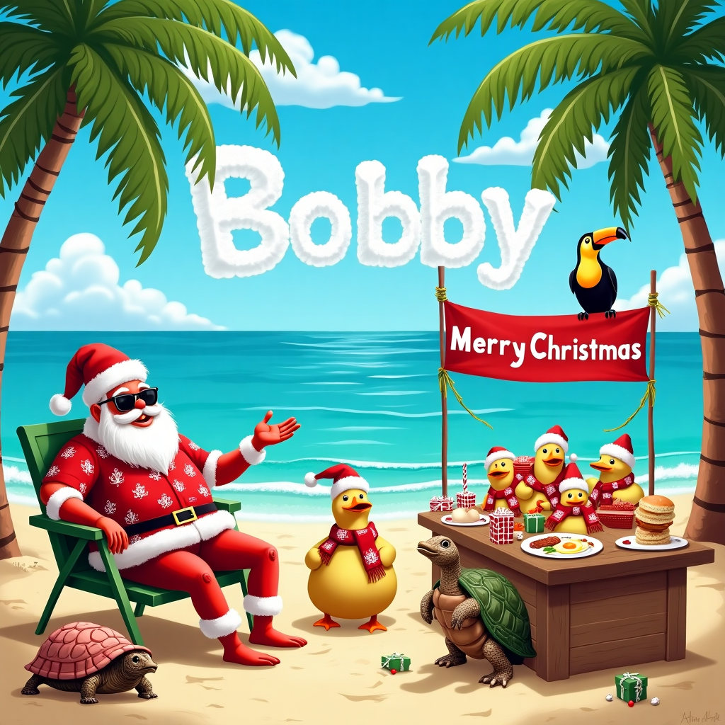 Hawaii, Liverpool fc, Darts, Ducks, Tortoise, and Full english breakfast Christmas Card