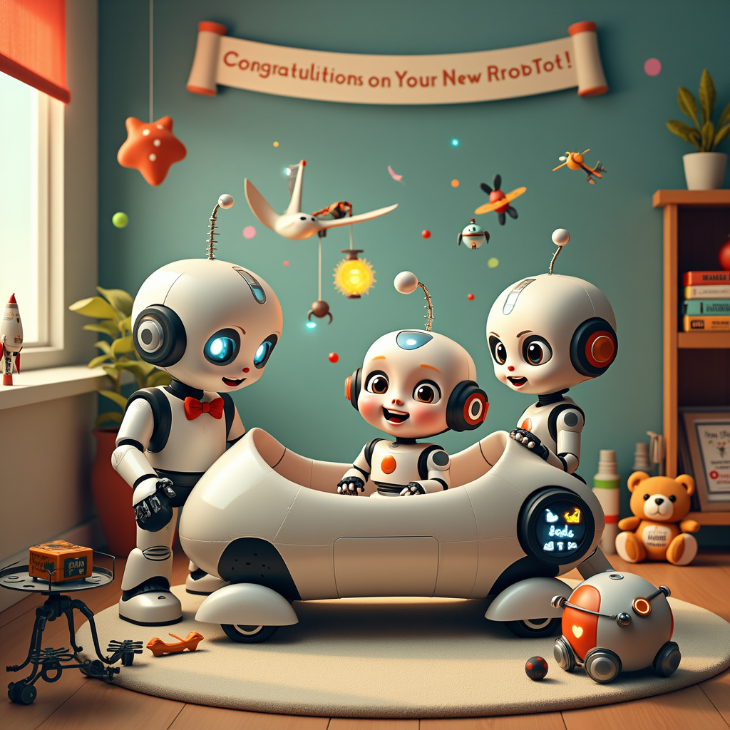 Robots New-baby Card