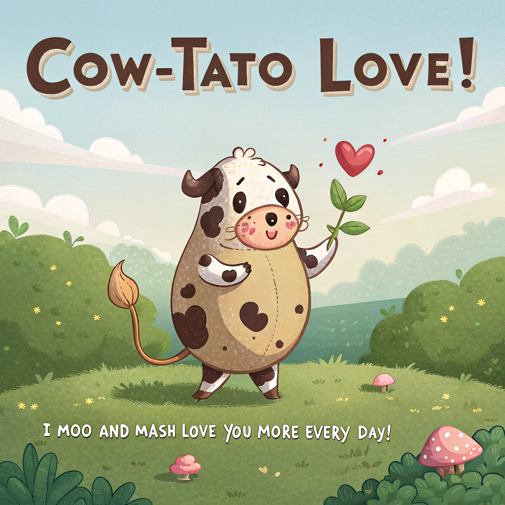 Potato, and Valentines-day Card