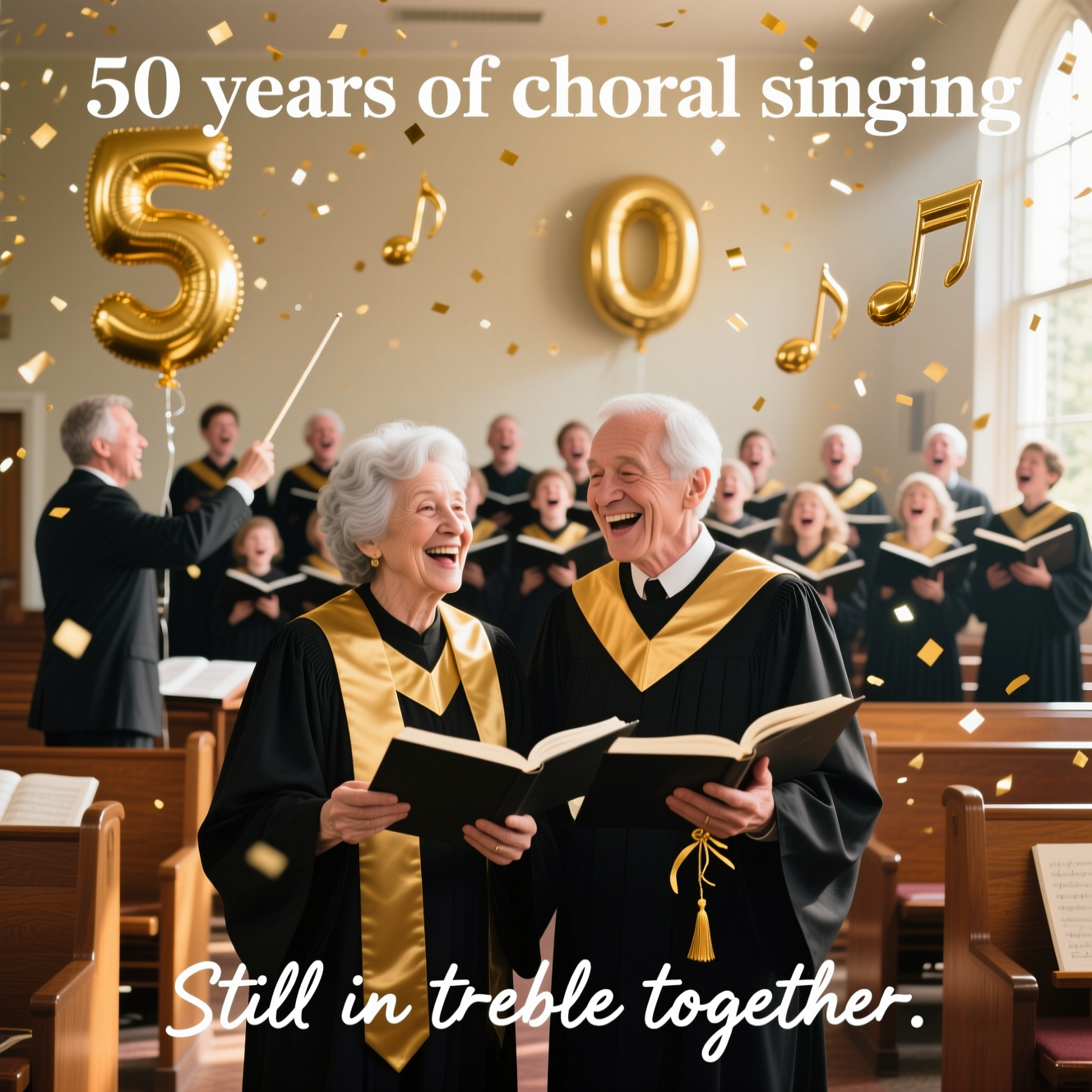 Singing in a choir , and Anniversary Card