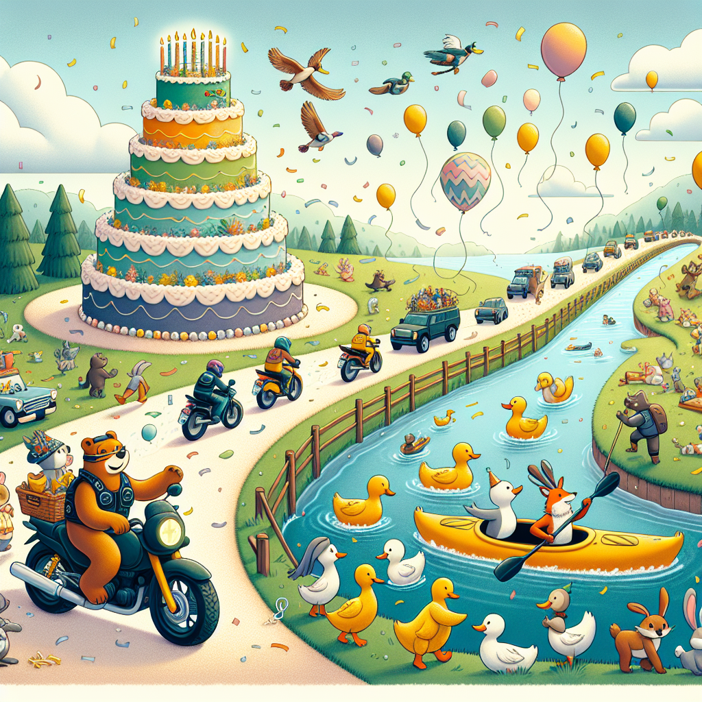 Motorbikes, kayaking, walking Birthday Card