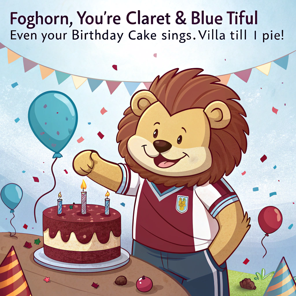 Aston villa football , and Birthday Card