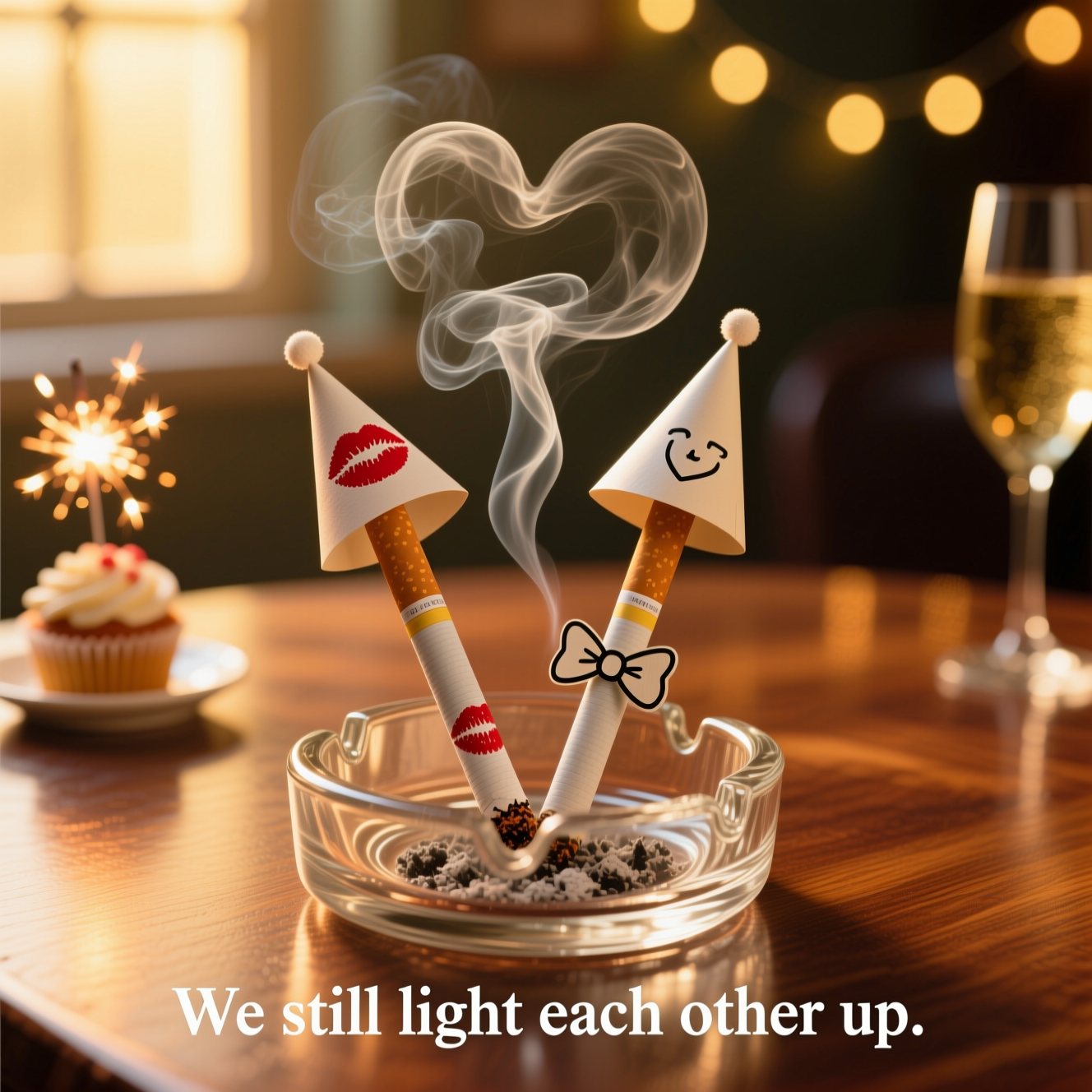 Cigarette, and Anniversary Card