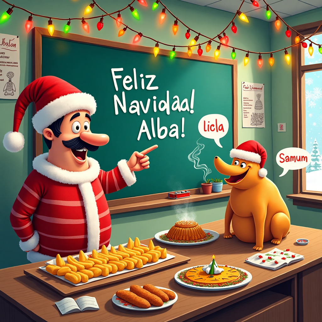 Food, Spanish, Colombia, and Teacher Christmas Card