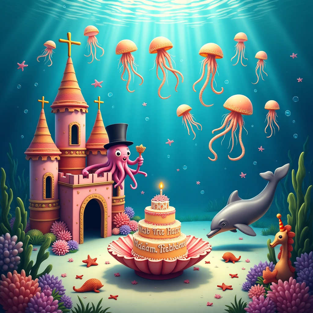 Madam Fishface Birthday Card