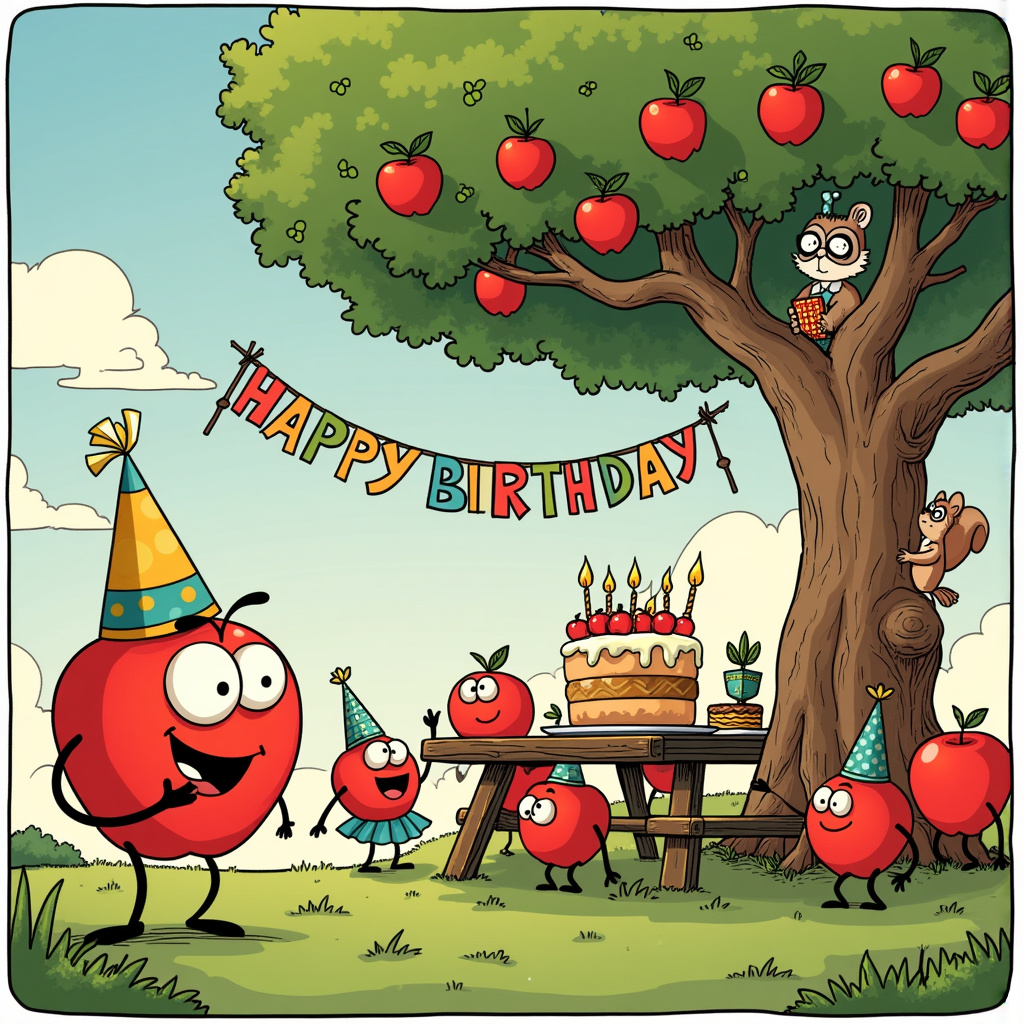 Apples Birthday Card
