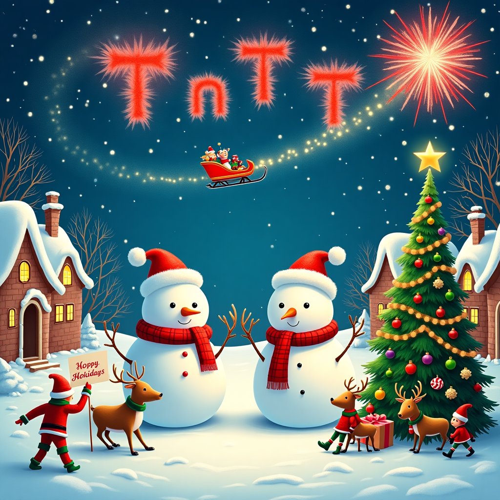 Big tits Christmas Card