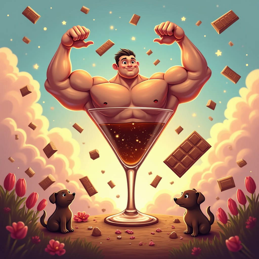 Body building , Expreso Martin , Yorkie chocolate , and Birthday Card