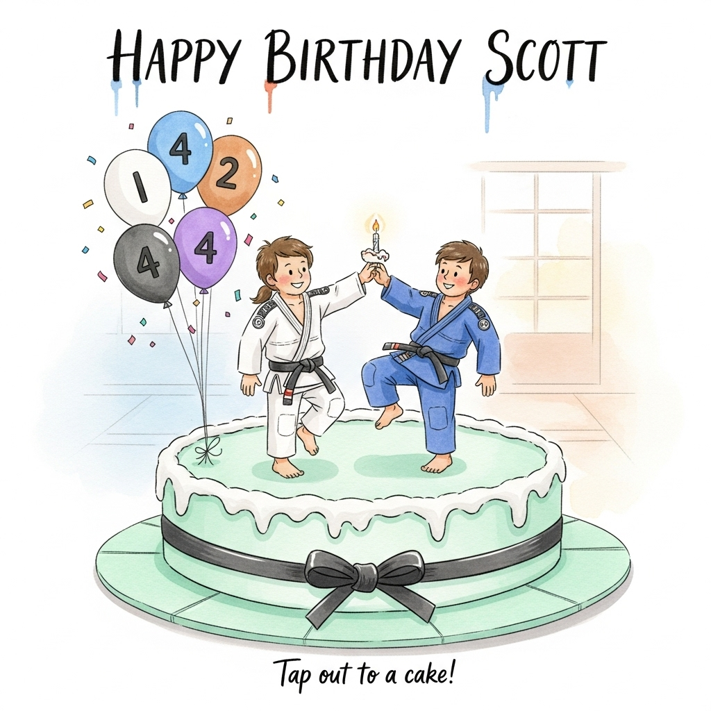 Jiu jitsu, and Birthday Card