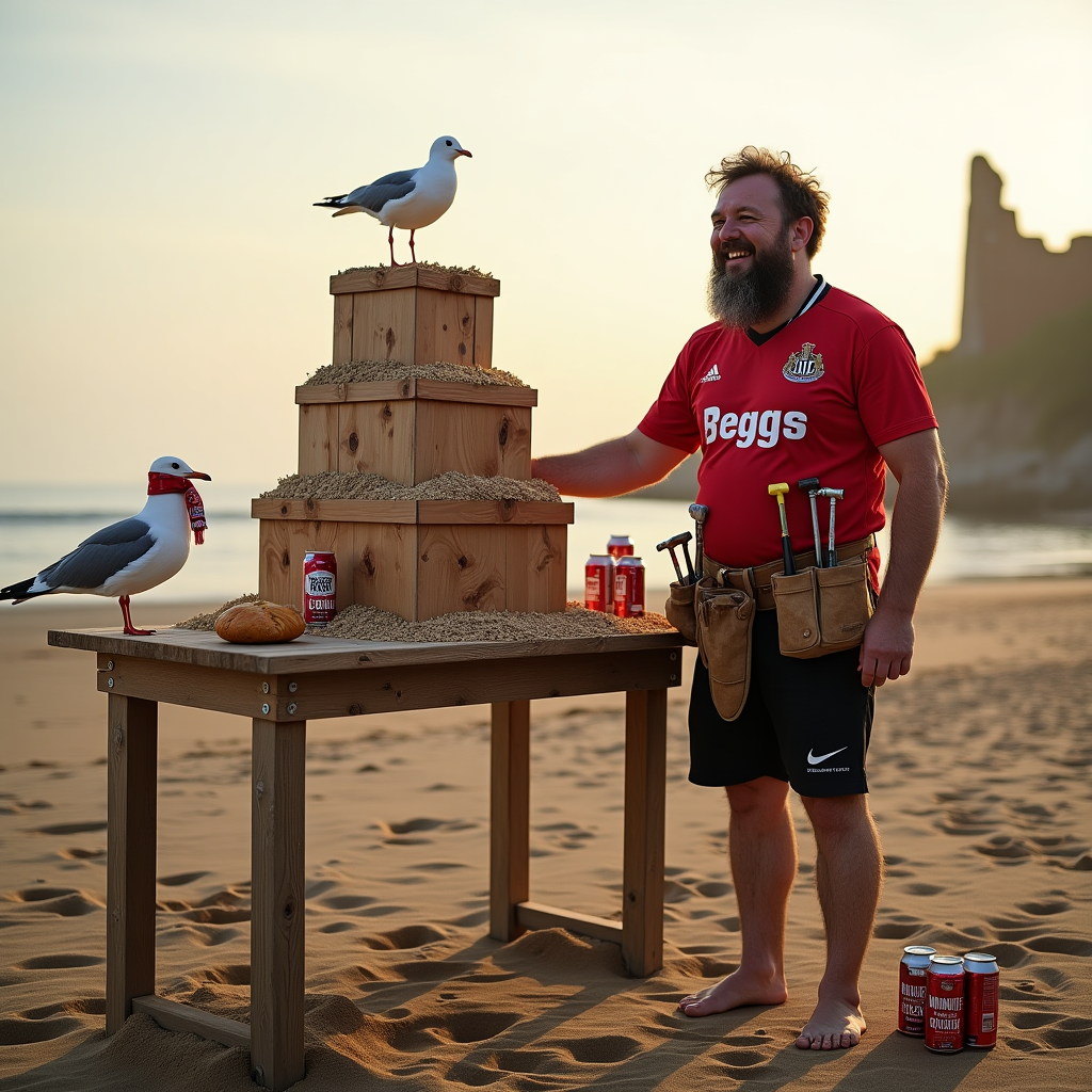 Newcastle United Football Club, Carpenter, Beer, Whitley Bay, and Tynemouth Birthday Card