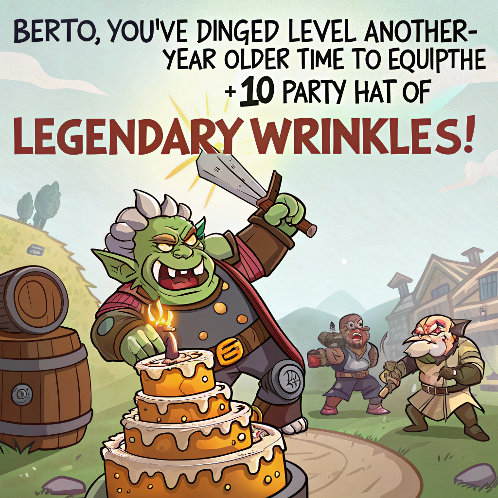 Orc world of warcraft Birthday Card