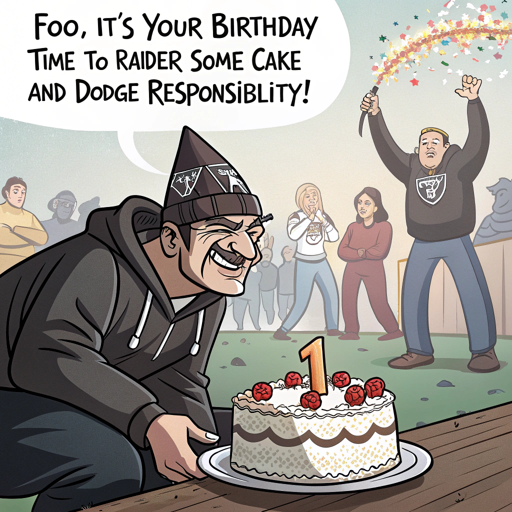 Las Vegas Raiders logo and Los Angeles Dodgers “Huntington” logo Birthday Card