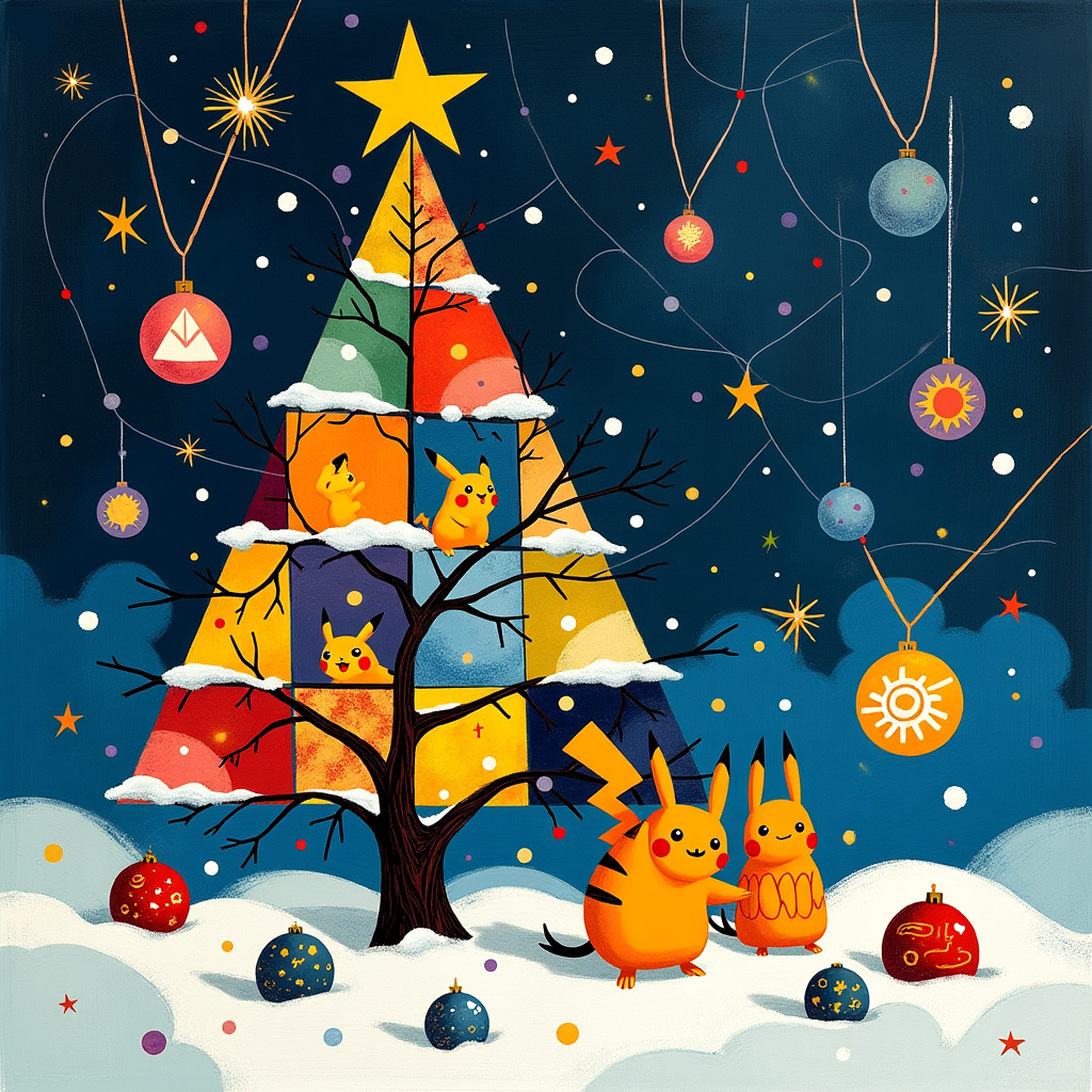 Pokémon , Yugioh , and Magic the Gathering Christmas Card