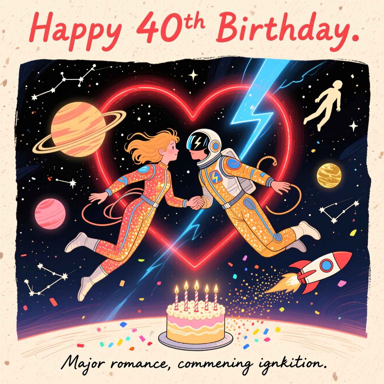 David bowie, Space, 40th borthday, and Birthday Card