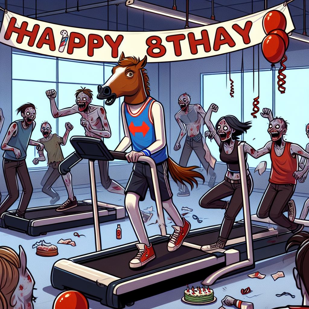 Walking dead, Nirvana, Spiderman, Horses, 18, and Gym Birthday Card