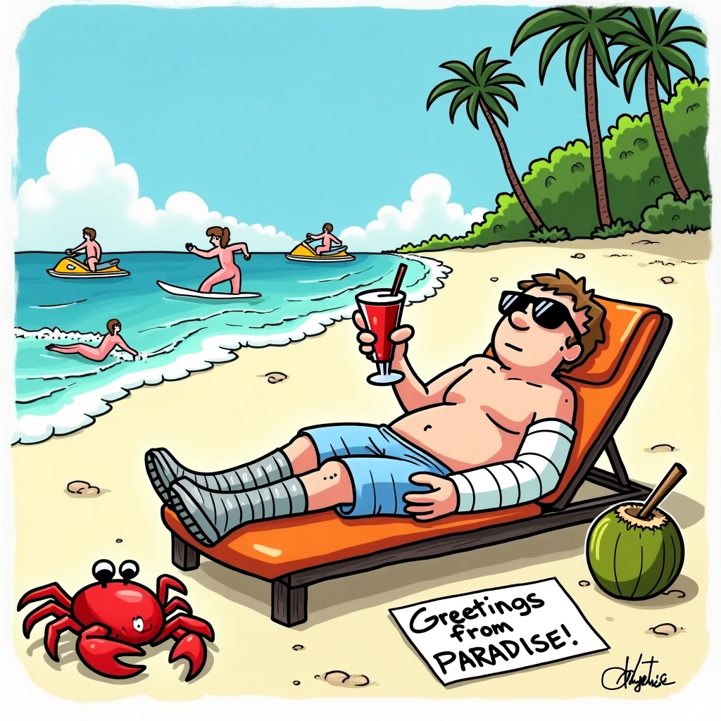 On holiday Sympathy Card