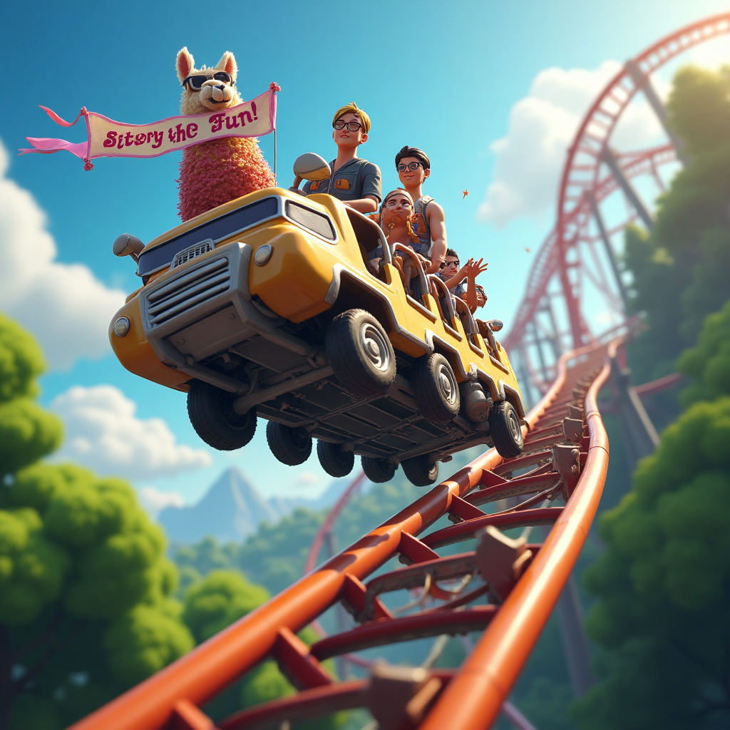 Roller coasters Fortnite gaming , and Birthday Card