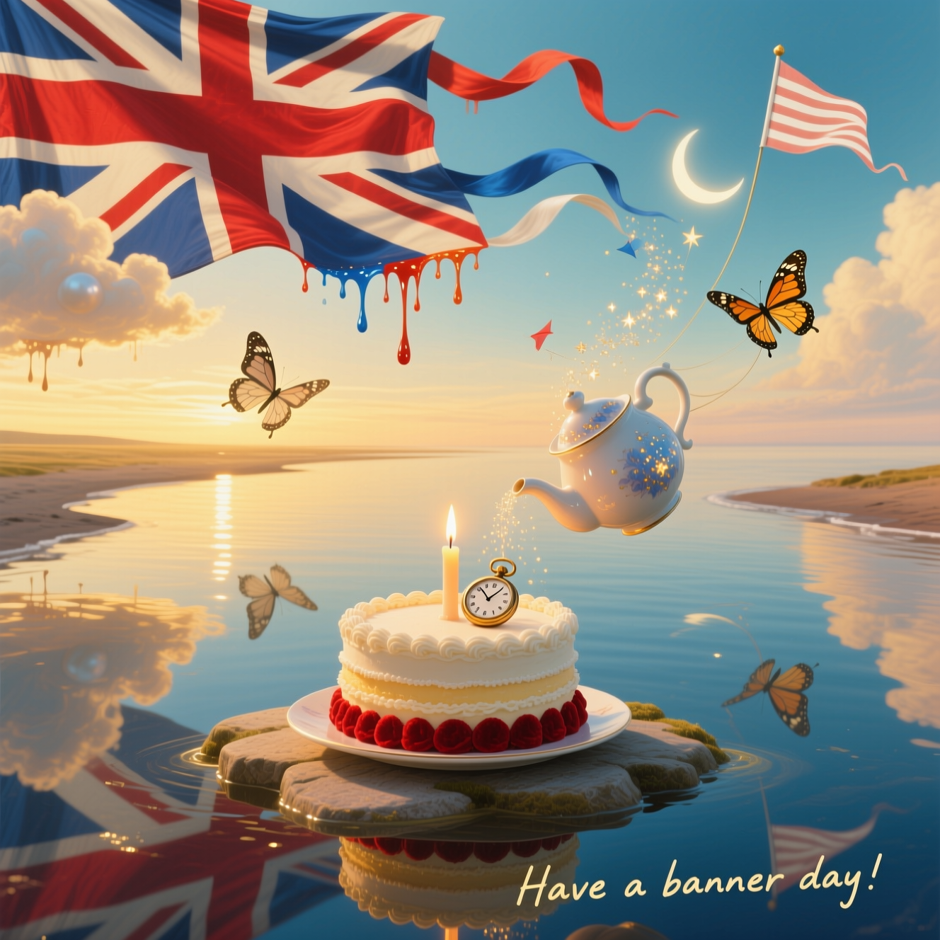 Union jack, and Birthday Card