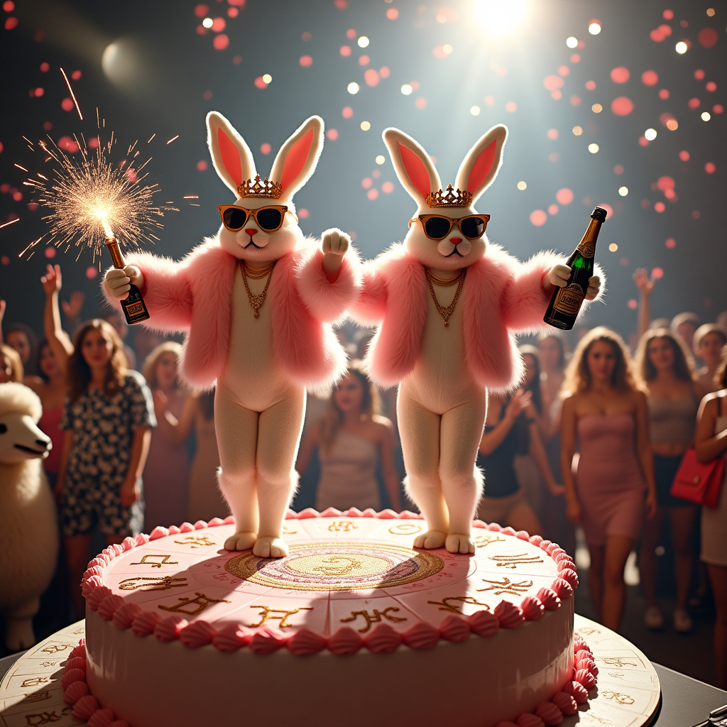 Gemini, and Bad bunny Birthday Card