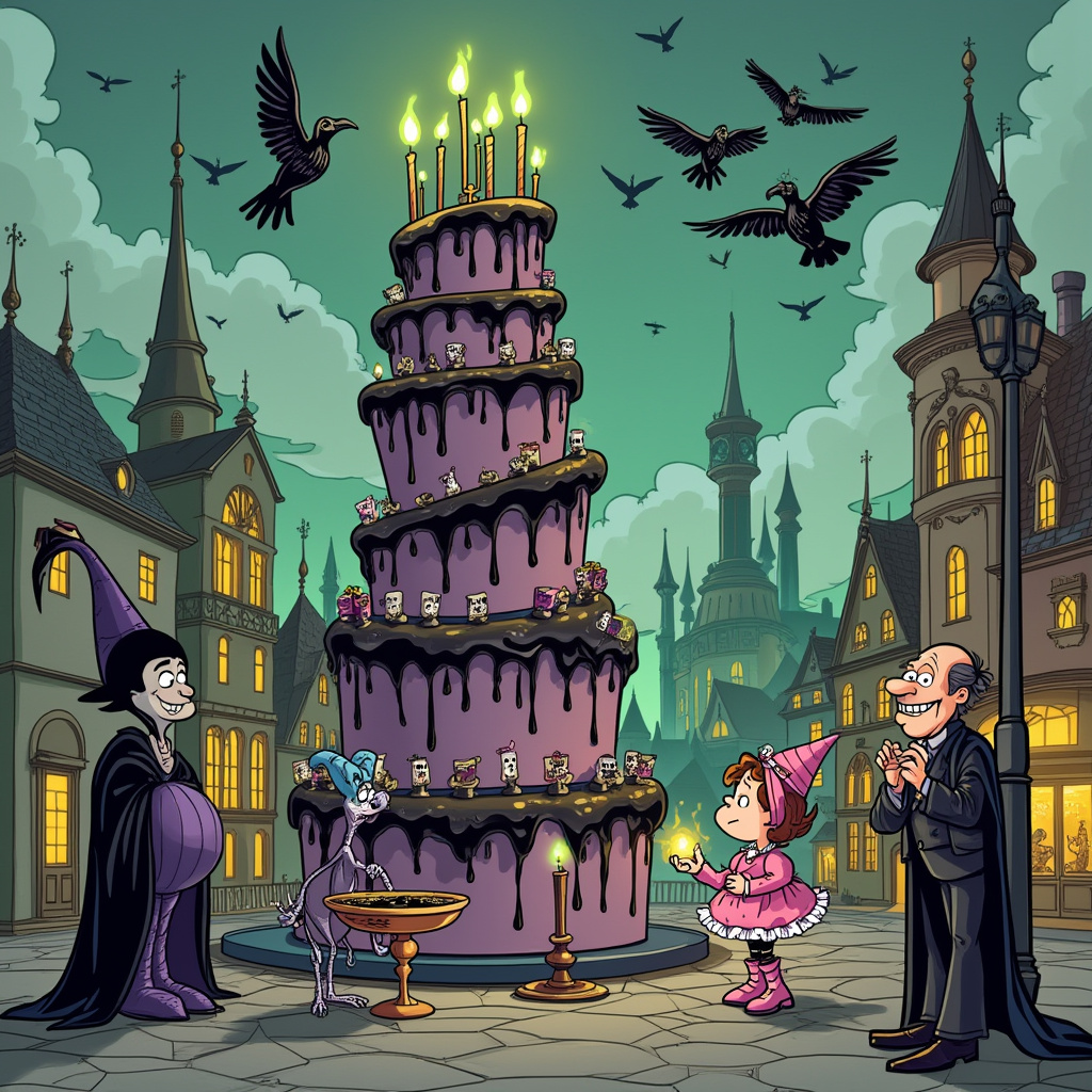 Disney villains, and Tim burton Birthday Card
