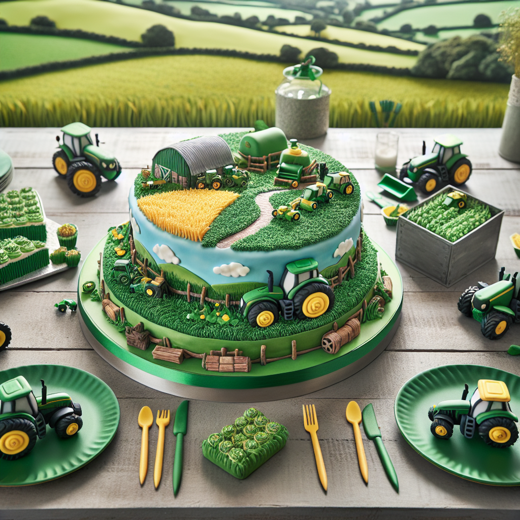 John Deere, and Farm machines Birthday Card