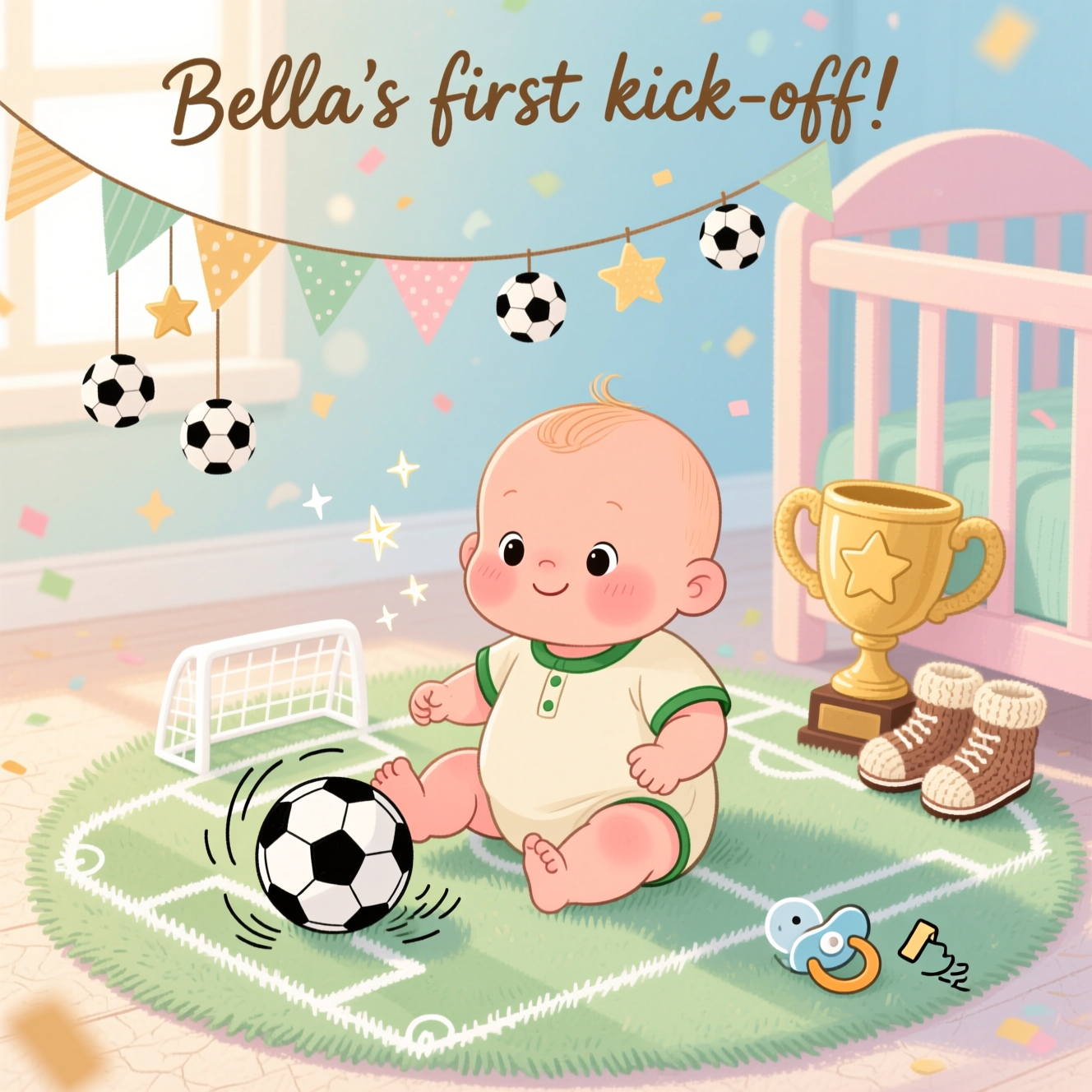 Babies, Soccer , and New-baby Card