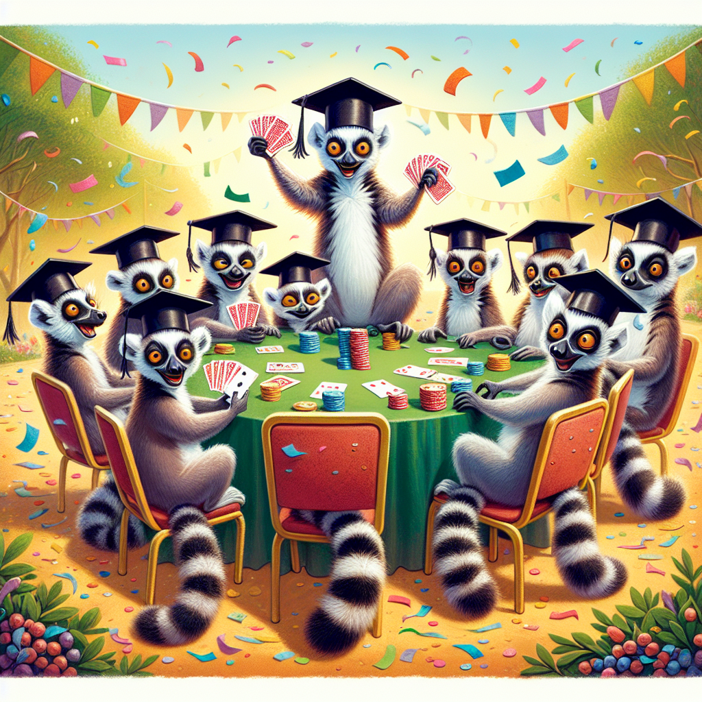 Graduation , Lemurs , Poker, and Cycling Congratulations Card