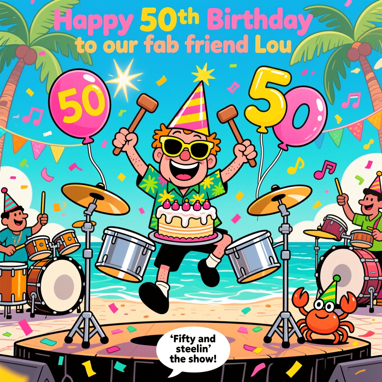 Steel drums , and Birthday Card