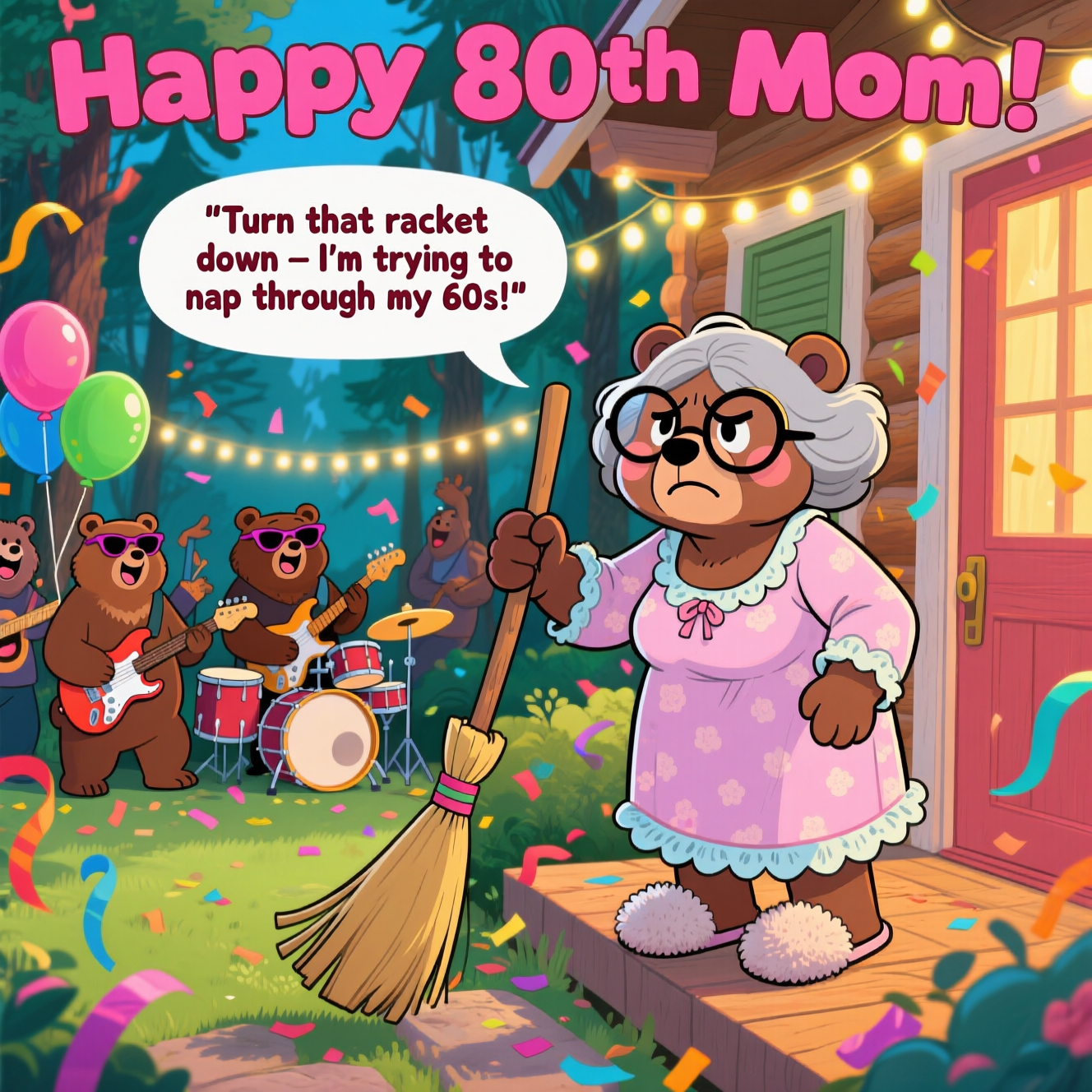 Bears, being old, the neighbors making noise, and Birthday Card