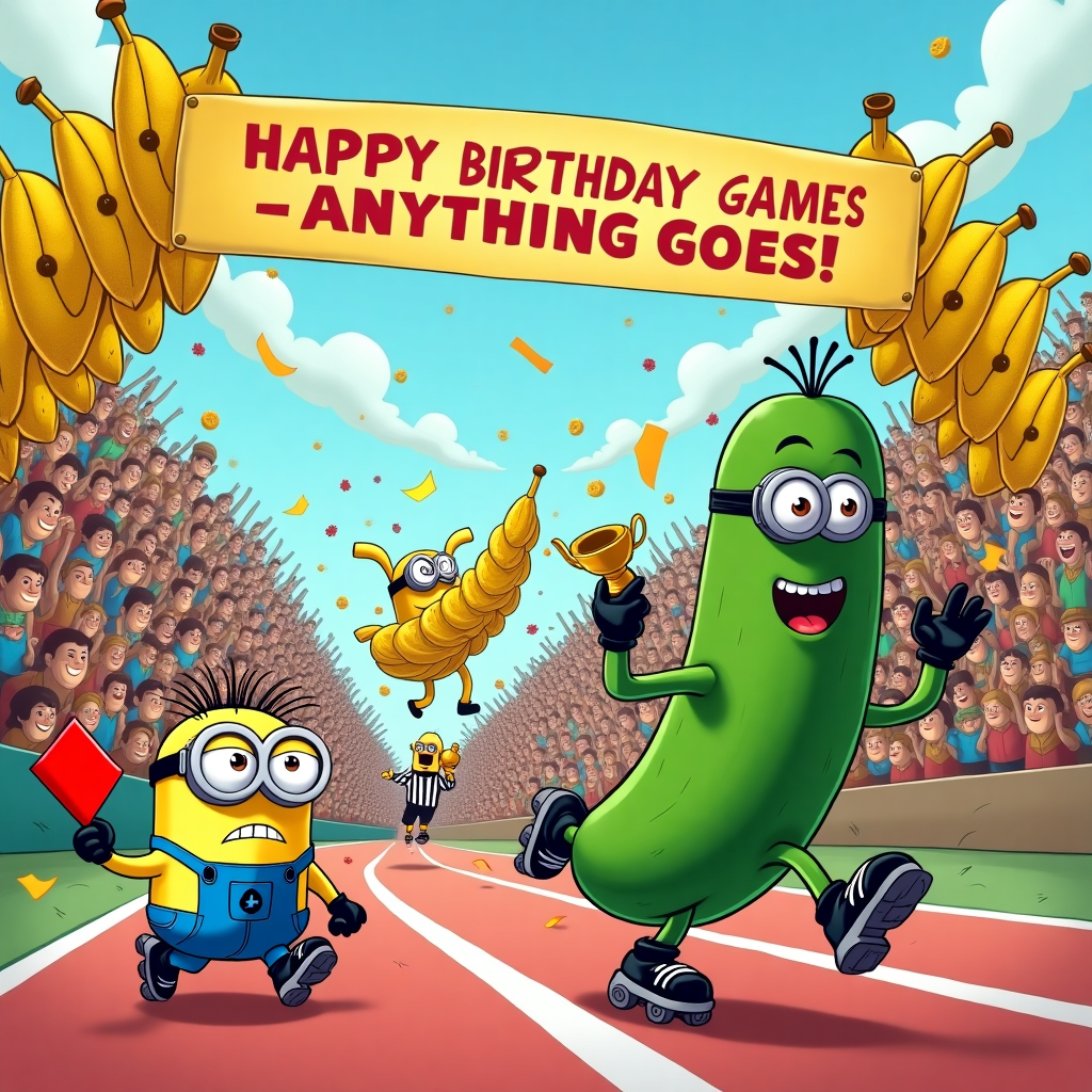 Pickle, Lego, Minion, and Sports Birthday Card