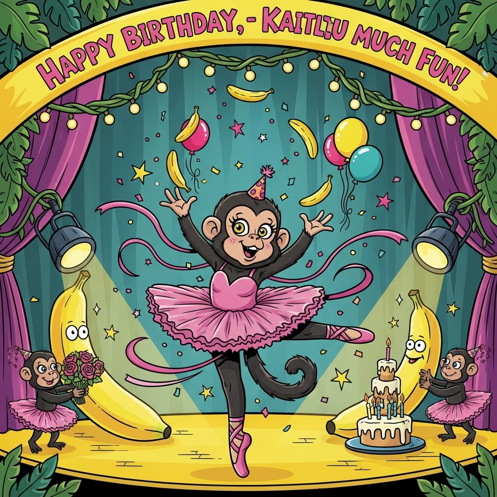 Balerina capucina, and Birthday Card