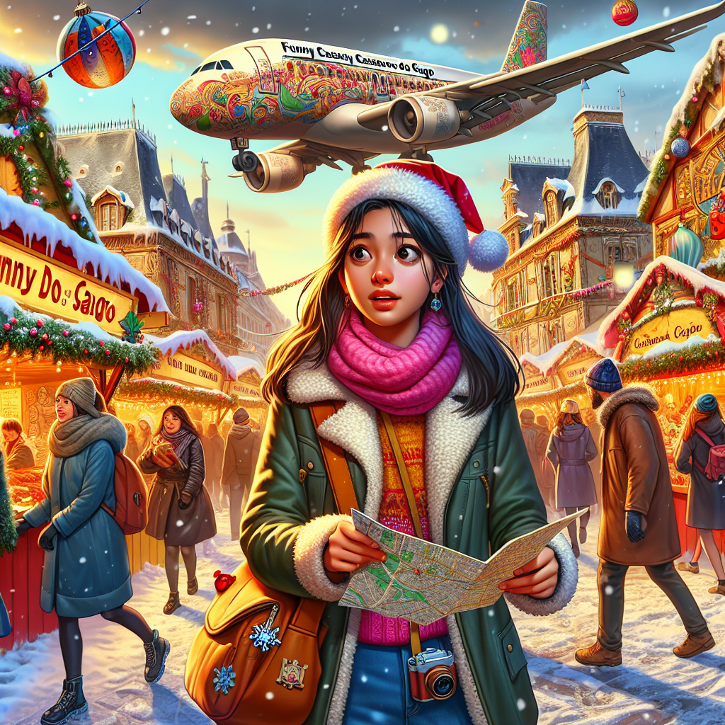 Travel to France, Student, Paris, Disney, and Airplane Christmas Card