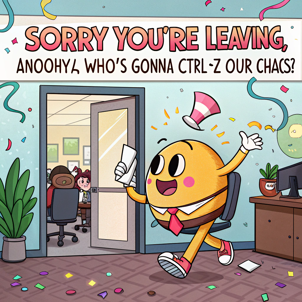 Sorry you are leaving Anoohya , and Farewell Card