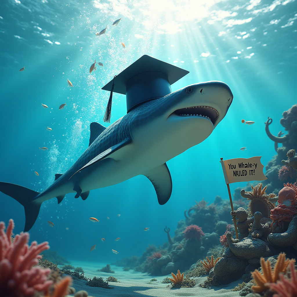 Whale sharks, Graduation, and Congratulations Card