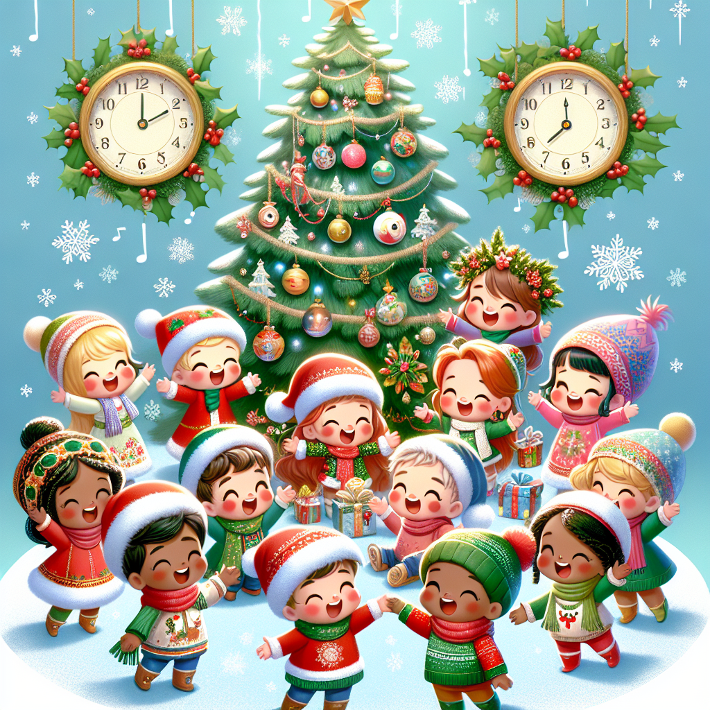 An enchanting cartoon scene straight from 'Disney Christmas It's a Small World' comes to life, with gaily dressed animated youngsters from different cultures sharing holiday traditions around a sparkling evergreen centerpiece. Snow gently falls over the vibrant parade of Disney characters, each wearing a Christmas outfit, adding to the joyous atmosphere. The famed smiling clock face of 'It's a Small World' is adorned with holly, and seasonal melodies fill the air.
Generated with these themes: disney christmas its a small world.
Made with ❤️ by AI.