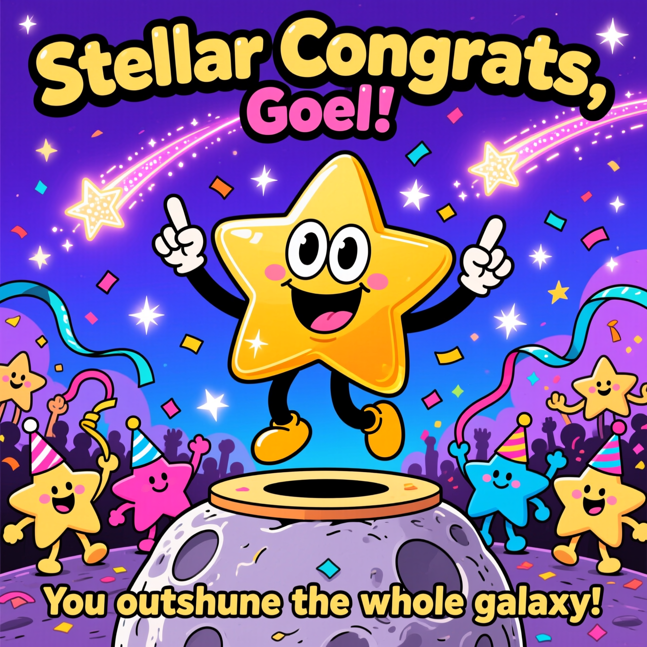 Stars, and Congratulations Card