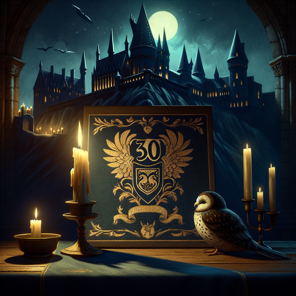 Hogwarts, Hufflepuff , Owl, and 30 Birthday Card