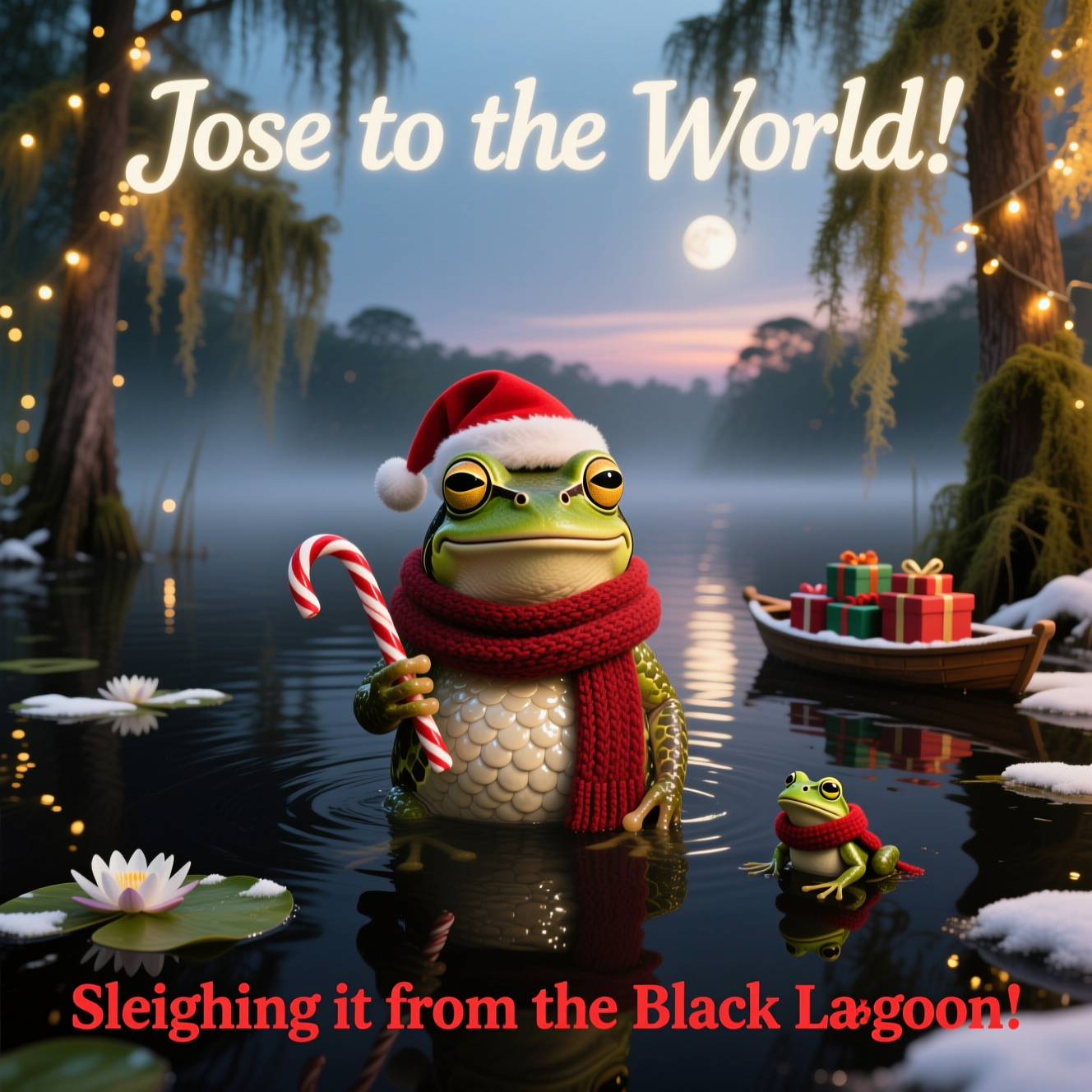 Creature of black lagoon, and Christmas Card
