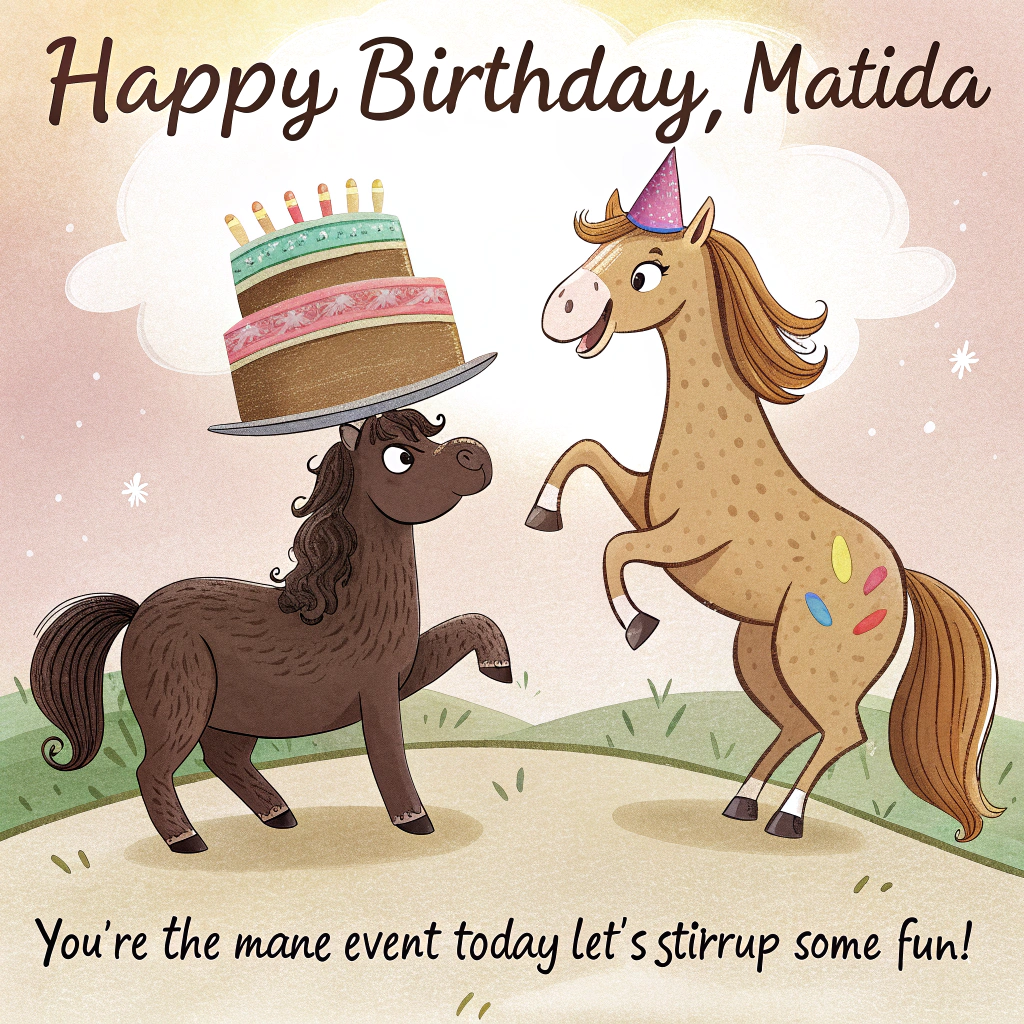 Horses and Ponies, and Birthday Card