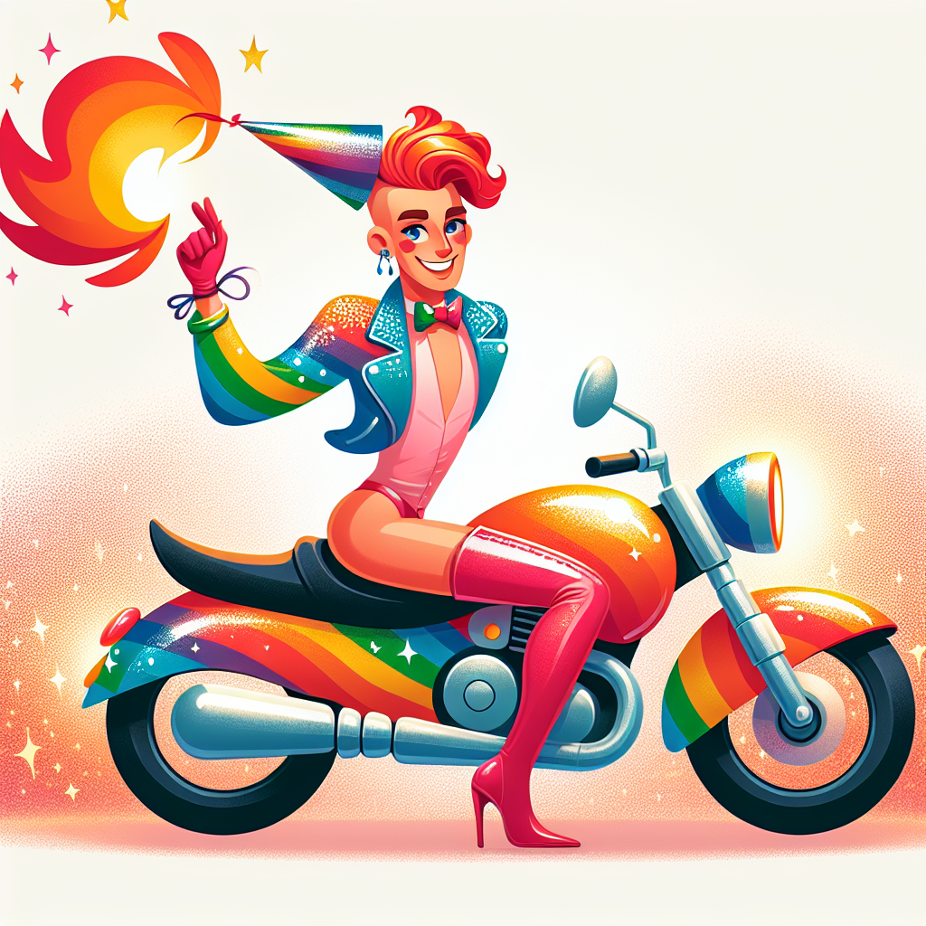 Penis , Gay, Ginger man , and Motorbike Birthday Card