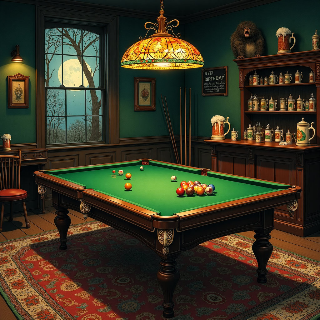 Snooker and beer Birthday Card