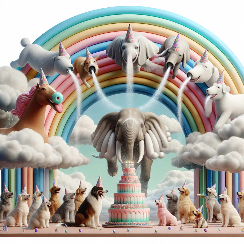 Horses dogs  elephants Birthday Card