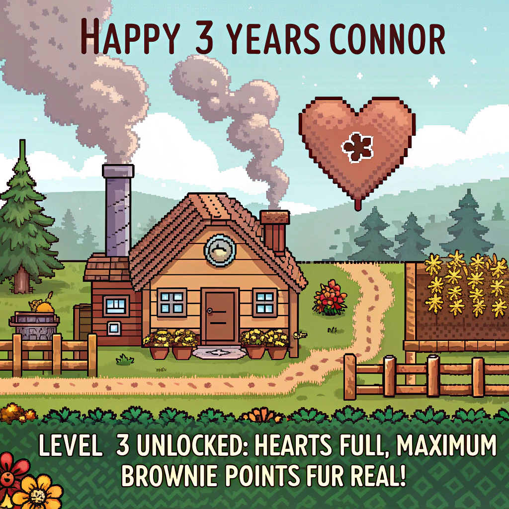 Stardew valley, Dogs, Brownies, and Anniversary Card