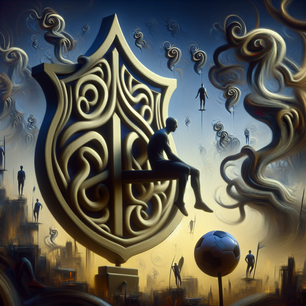 In a surreal dreamland defying typical reality, a twisted emblem appears, resembling vaguely the badge of a popular city's football club, warped by an ambiguous mythical curse. Subtle memories from a crucial football game reverberate through the void, where the phantom of defeat casts a gloomy aura over the entire scene. Abstract forms of dejected athletes seem to float aimlessly, tormented by the symbolic presence of a rival team and the overwhelming sentiment of disappointment. This scene, dimly illuminated by the fading light of hope, expresses a silent farewell, shrouded in the surrealism of a dream left unachieved.
Generated with these themes: Leeds United Football Club, Losing game, Gypsy Curse, Badge, English Football Championship Play Off Final, Southampton football club, Disappointment, and Underwhelmed .
Made with ❤️ by AI.