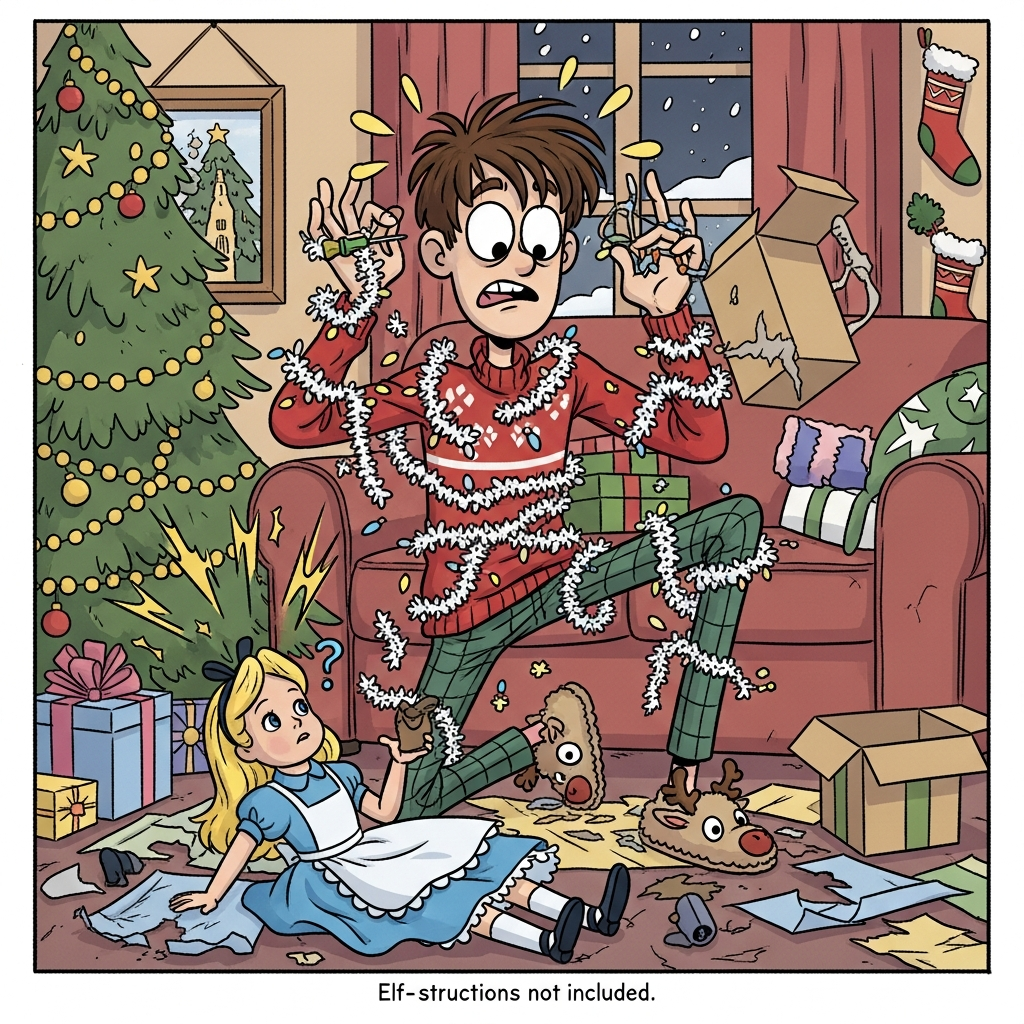 Teenage Eddie could not find the instructions for his Alice doll, and Christmas Card