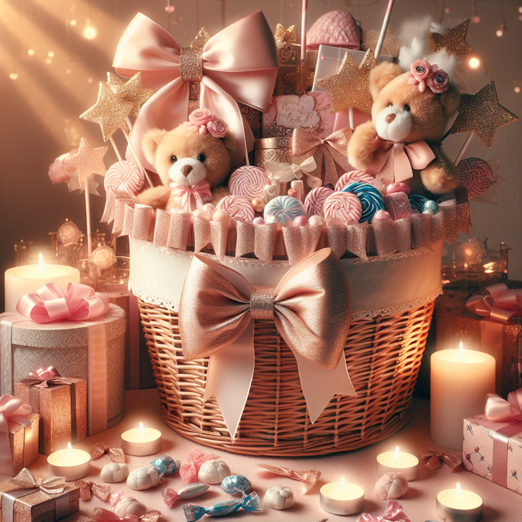 Visualize a charming birthday scene. Two beautifully assembled gift baskets are the centerpiece, each customized for two affectionate daughters. The baskets glimmer under gentle light, full of handpicked presents adorned in fancy wrapping paper and finished with large, striking bows. Delightful stuffed toys are propped up at the top of the baskets, amidst an enticing assortment of candies and bespoke gifts, bringing to life a wonderfully magical and genuine birthday aura.
Generated with these themes: Gift Baskets, and Two daughters .
Made with ❤️ by AI.